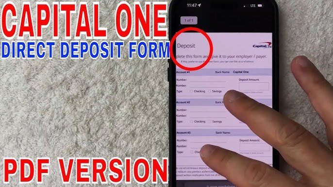 direct deposit form capital one guide and tips