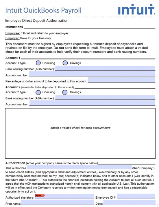 quickbooks direct deposit form guide and tips